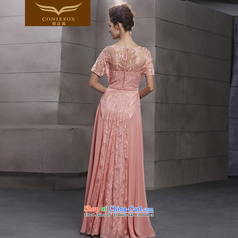 Creative Fox evening dress pink lace video thin evening dresses bride wedding dress evening drink served long bridesmaid dress suit skirt 30151 under the auspices of picture color S creative Fox (coniefox) , , , shopping on the Internet