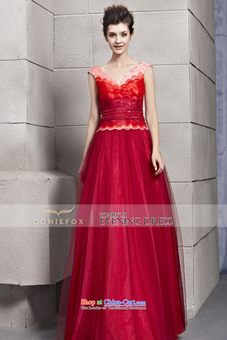 The kitsune dress creative new elegant evening dress graphics and slender gradient of dress red bride wedding dresses skirt bows dress 30160 marriage picture color S picture, prices, brand platters! The elections are supplied in the national character of distribution, so action, buy now enjoy more preferential! As soon as possible.