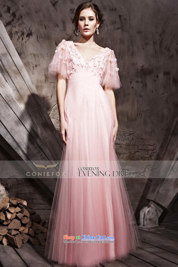 Creative Fox evening dresses retro bubble cuff wedding dresses toner color depth v bride wedding dress performances conducted long dresses dress 81109 pink XL Photo, prices, brand platters! The elections are supplied in the national character of distribution, so action, buy now enjoy more preferential! As soon as possible.