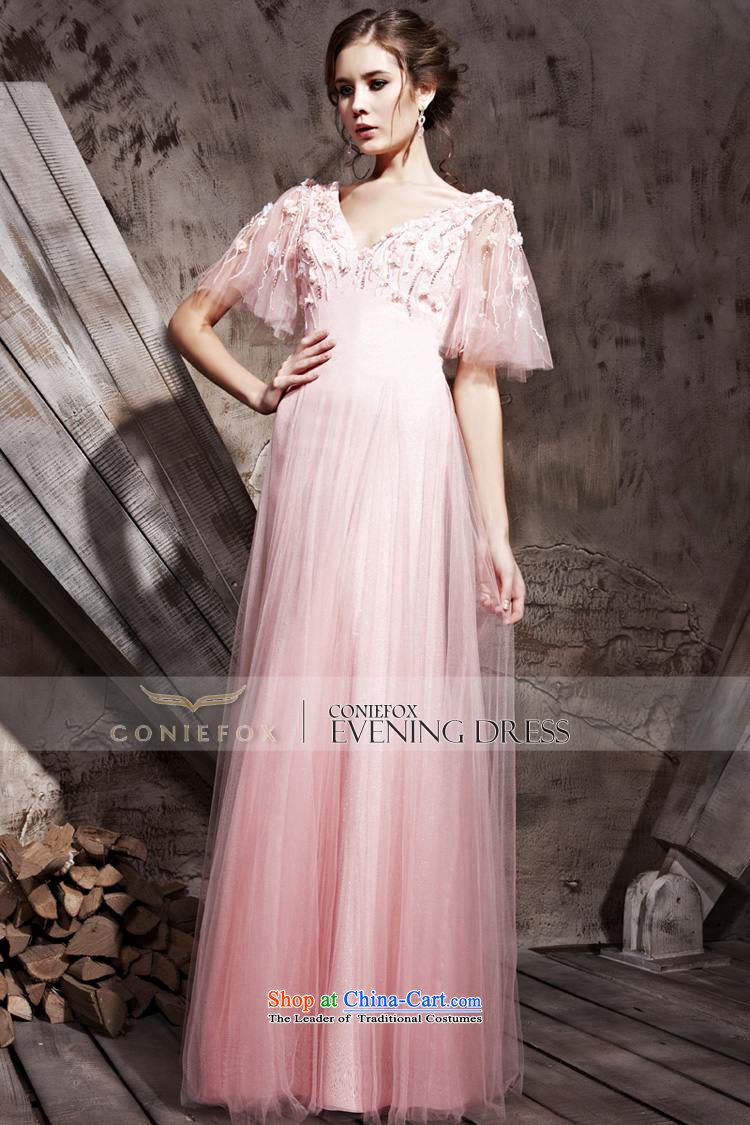 Creative Fox evening dresses retro bubble cuff wedding dresses toner color depth v bride wedding dress performances conducted long dresses dress 81109 pink XL Photo, prices, brand platters! The elections are supplied in the national character of distribution, so action, buy now enjoy more preferential! As soon as possible.