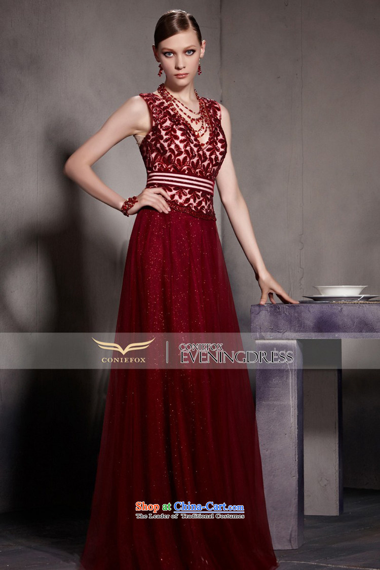 Creative Fox evening dresses red shoulders banquet dinner dress deep V to dress wedding dress bows services under the auspices of long red carpet dress skirt 30608 picture color pictures, prices, S brand platters! The elections are supplied in the national character of distribution, so action, buy now enjoy more preferential! As soon as possible.