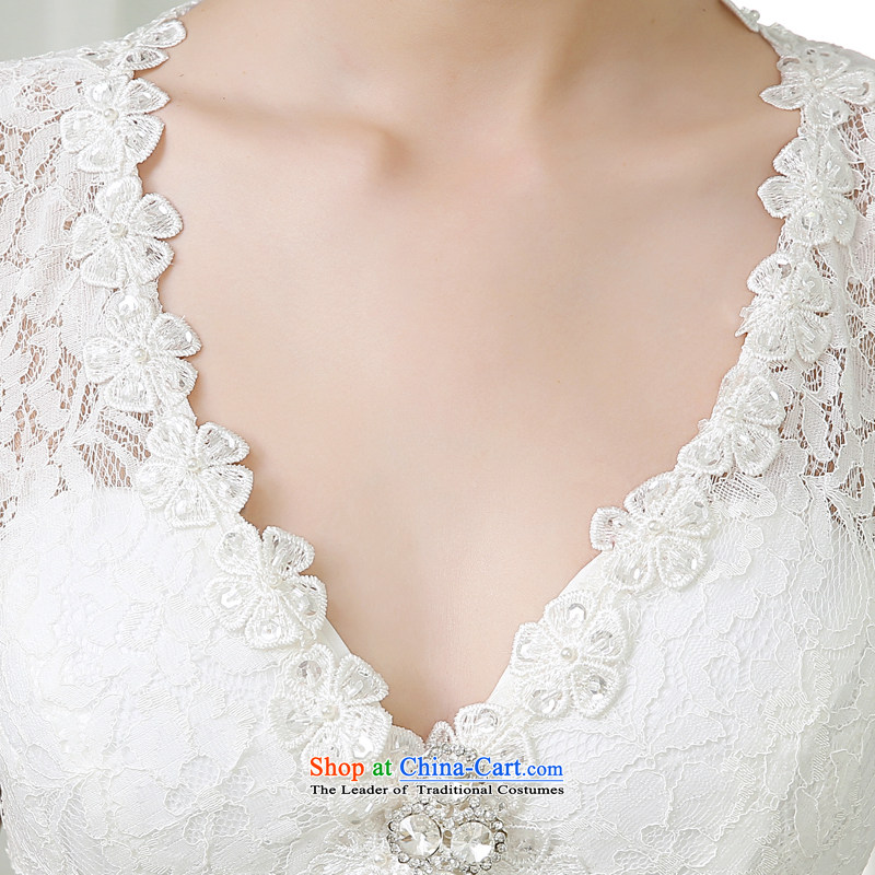 Wedding dresses is embroidered bride 2015 new Korean brides to align the Sau San crowsfoot wedding dresses White M suzhou embroidery brides, shipment has been pressed shopping on the Internet