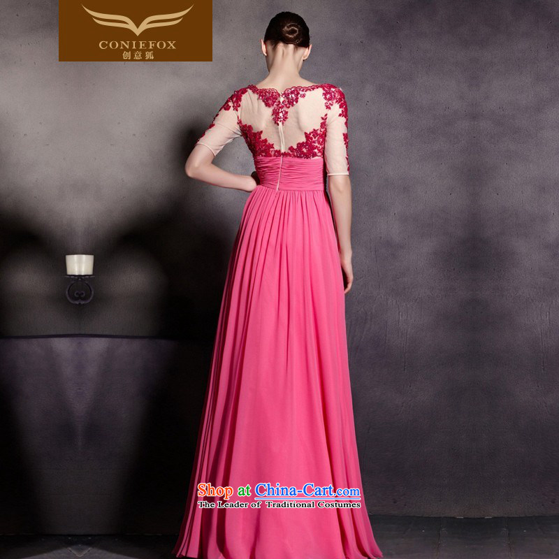Creative Fox evening dress in Pink Sleeve length) and dress shoulders evening dresses evening drink service high waist video thin red carpet show picture color XXL, dress 30516 to Timing creative Fox (coniefox) , , , shopping on the Internet