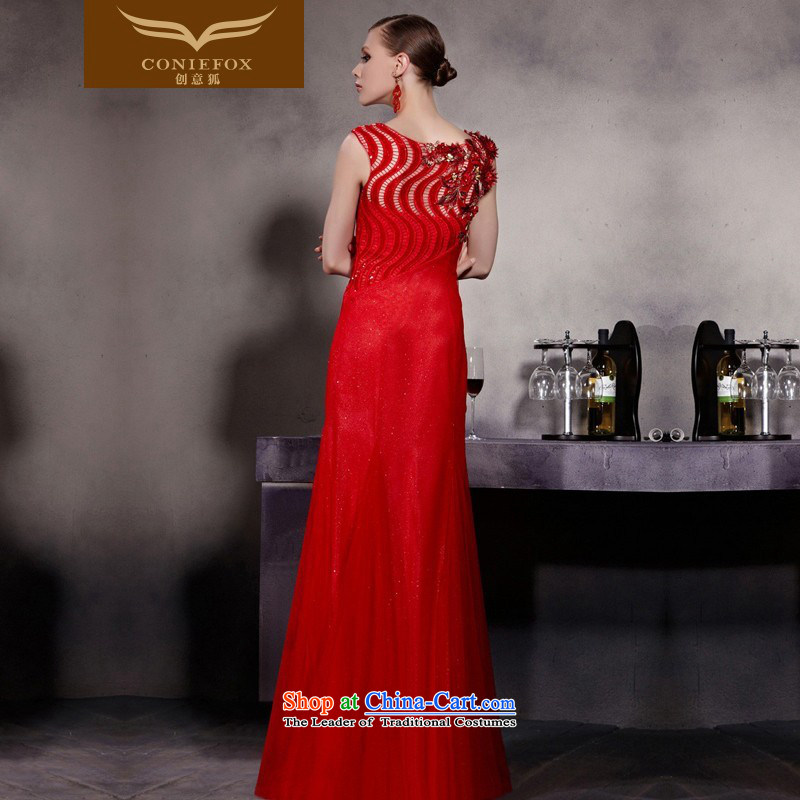 The kitsune evening dresses brides Creative wedding dress evening drink served long red dress fell onto the ground under the auspices of red carpet show dress skirt 30562 color picture XXL, creative Fox (coniefox) , , , shopping on the Internet