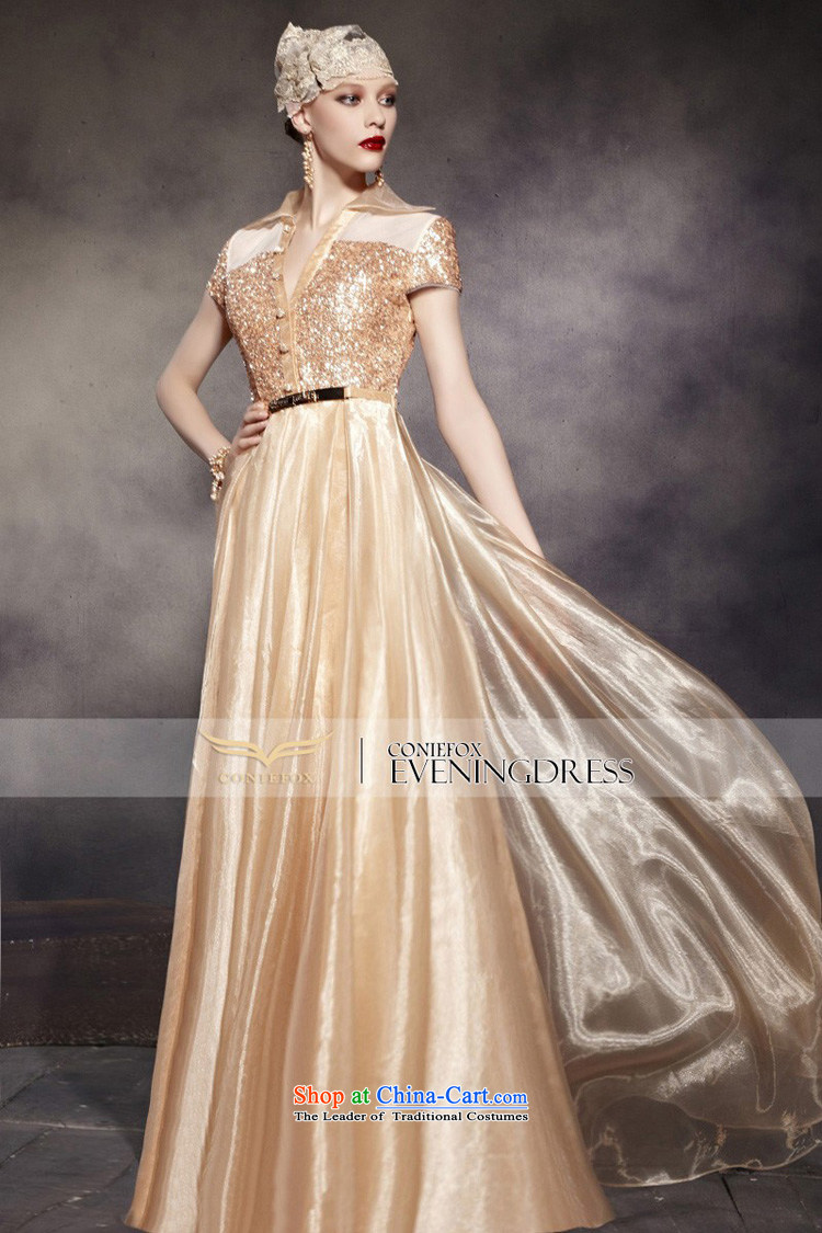 Creative Fox evening dress Stylish retro gold princess dress shoulders to long evening dresses performances conducted dress dress long skirt 30565 color picture pictures, prices, L brand platters! The elections are supplied in the national character of distribution, so action, buy now enjoy more preferential! As soon as possible.