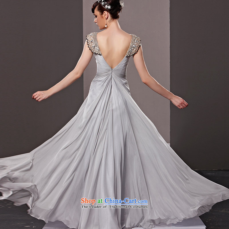 Creative Fox evening dress stylish diamond banquet dinner dress up loins length of deep bows services V dress marriage under the auspices of the annual session of 81112 picture color S dress creative Fox (coniefox) , , , shopping on the Internet