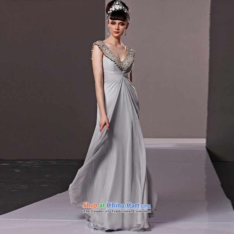 Creative Fox evening dress stylish diamond banquet dinner dress up loins length of deep bows services V dress marriage under the auspices of the annual session of 81112 picture color S dress creative Fox (coniefox) , , , shopping on the Internet