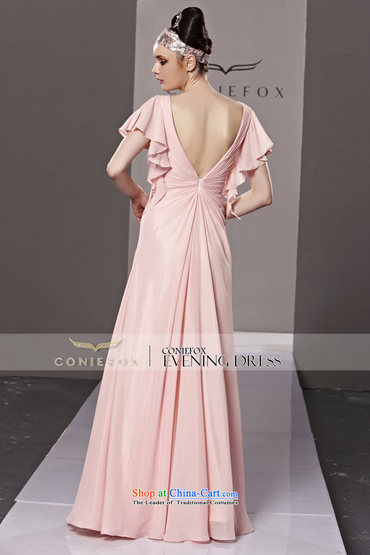 Creative Fox evening dresses pink bride wedding dress evening dress long Europe bows deep V banquet hosted performances evening dresses dress 81191 color pictures, XL Photo price, brand platters! The elections are supplied in the national character of distribution, so action, buy now enjoy more preferential! As soon as possible.