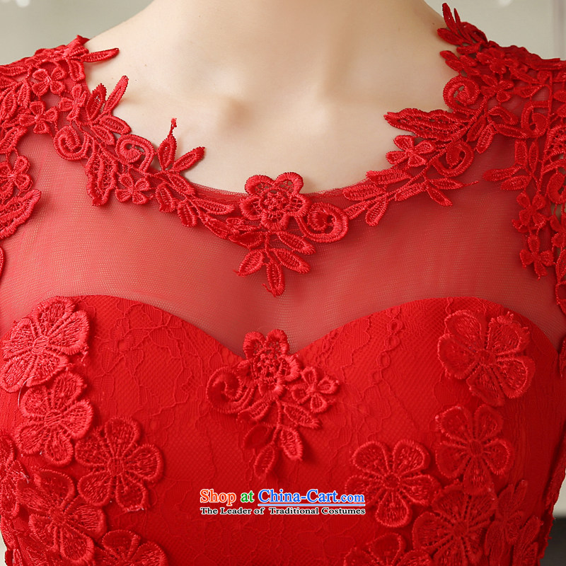 Embroidered is by no means a bride wedding dresses 2015 new marriages red dress skirt bows service, evening red LF803 S suzhou embroidery brides, shipment has been pressed shopping on the Internet