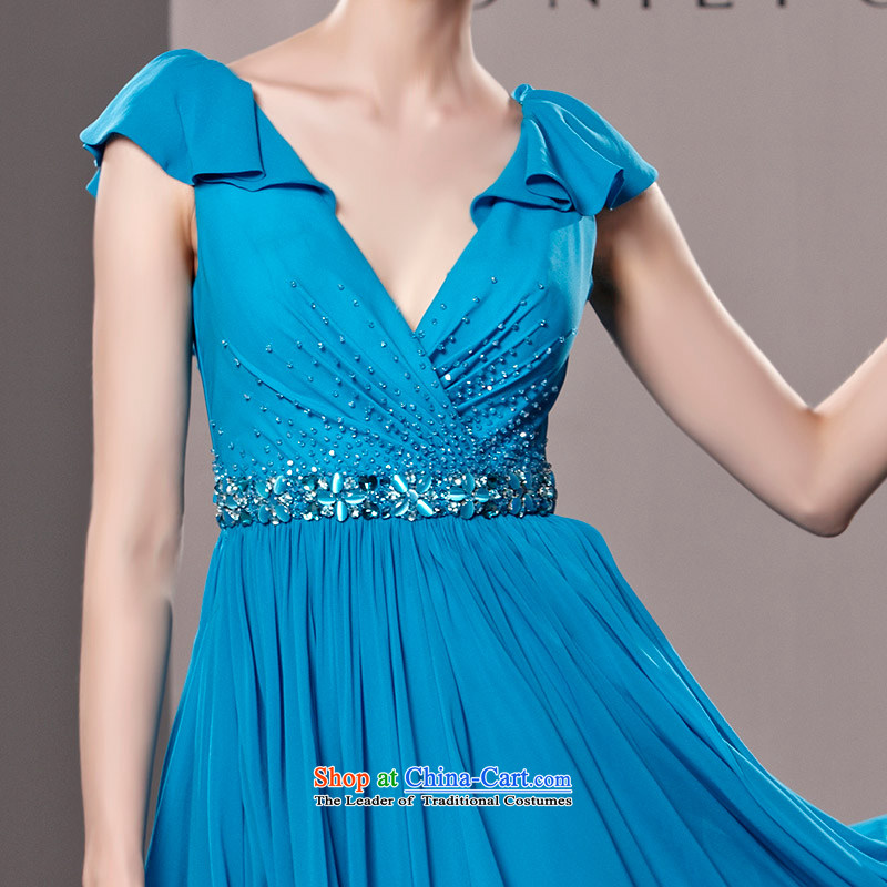 Creative Fox evening dresses, align the blue to deep V sexy wedding dress bridal dresses red carpet performances followed suit long skirt 81219 color pictures , creative Fox (coniefox) , , , shopping on the Internet