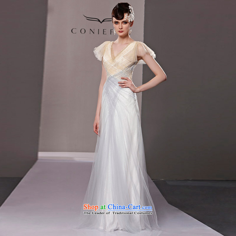 The kitsune elegant evening dress creative gliding long banquet hosted the annual dinner dress suit skirt red carpet dress performances dress long skirt 81220 color picture M creative Fox (coniefox) , , , shopping on the Internet