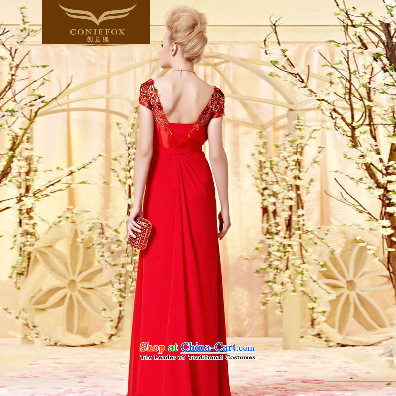 Creative Fox evening dresses and noble embroidered dress skirt package shoulder graphics thin evening drink served an elegant and red bride wedding dress long 30320 color pictures , creative Fox (coniefox) , , , shopping on the Internet