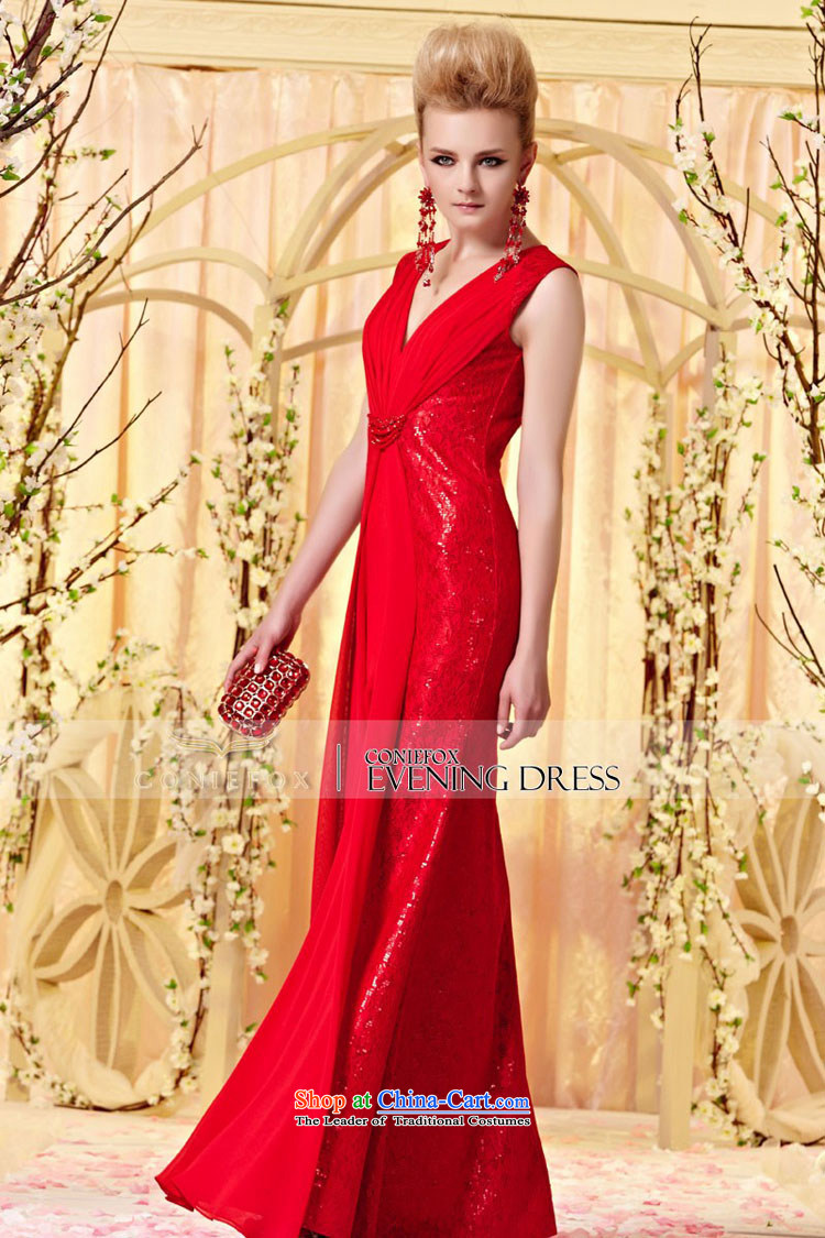 The kitsune elegant evening dress creative sexy deep V lace evening dresses red dress dress married bows long concert red carpet dress photo color picture XXL 30356, prices, brand platters! The elections are supplied in the national character of distribution, so action, buy now enjoy more preferential! As soon as possible.