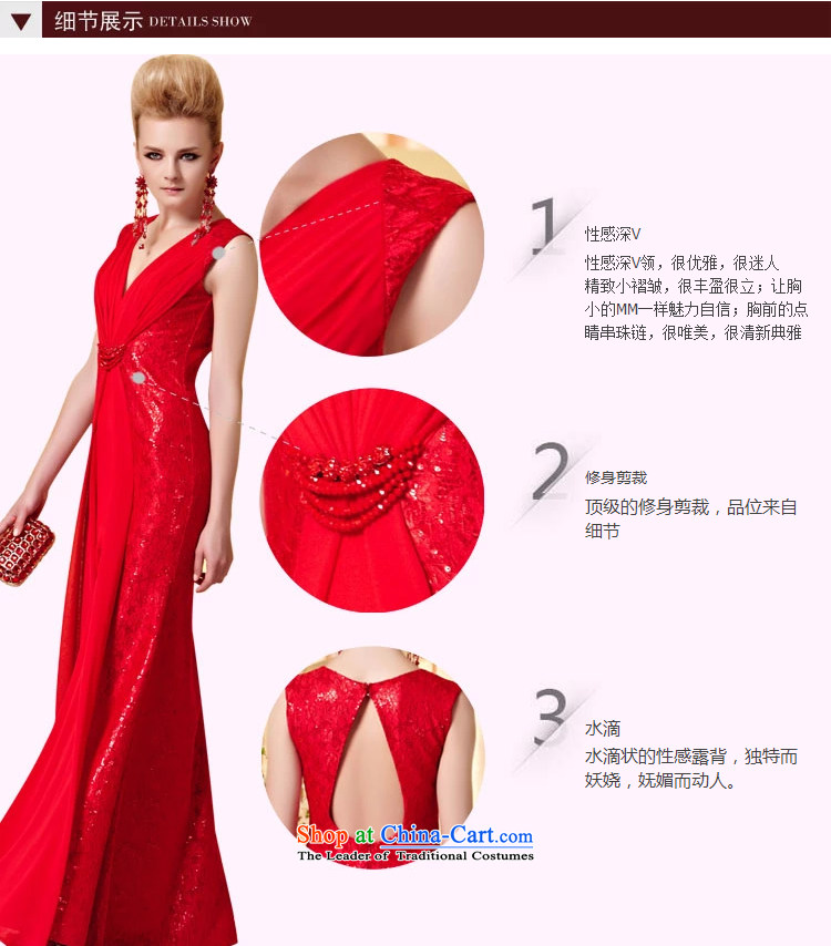 The kitsune elegant evening dress creative sexy deep V lace evening dresses red dress dress married bows long concert red carpet dress photo color picture XXL 30356, prices, brand platters! The elections are supplied in the national character of distribution, so action, buy now enjoy more preferential! As soon as possible.