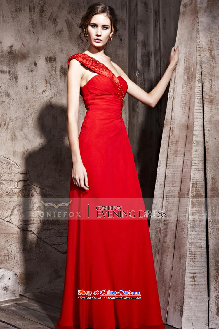 Creative Fox evening dresses red dress sexy bride elegant long Beveled Shoulder banquet evening dresses marriage evening drink service under the auspices of dress 81165 Red L picture, prices, brand platters! The elections are supplied in the national character of distribution, so action, buy now enjoy more preferential! As soon as possible.