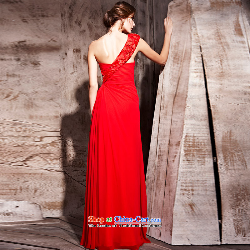 Creative Fox evening dresses red dress sexy bride elegant long Beveled Shoulder banquet evening dresses marriage evening drink service under the auspices of dress 81165 red , L, creative Fox (coniefox) , , , shopping on the Internet