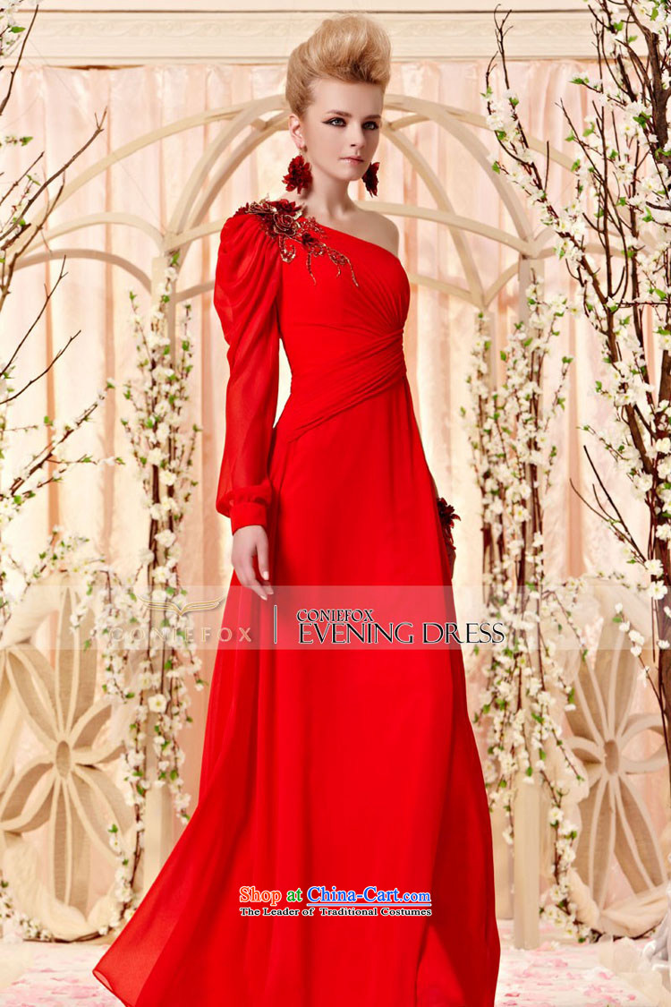 Creative Fox evening dresses early autumn new elegant shoulder long-sleeved evening dresses red evening dresses bride Sau San long skirt bows services 30359 marriage picture color pictures, prices, XXL brand platters! The elections are supplied in the national character of distribution, so action, buy now enjoy more preferential! As soon as possible.