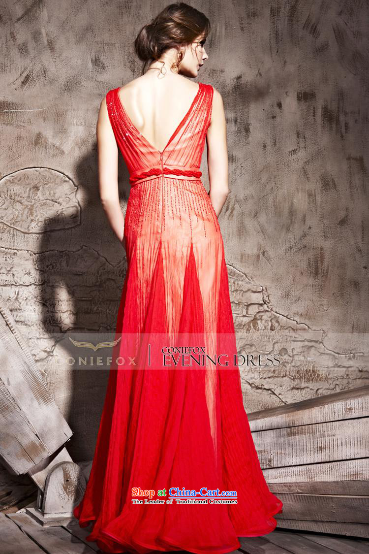 Creative Fox evening dress red sexy Deep v bride wedding dress classy evening drink service banquet long Sau San wedding dresses 81203 Red L picture, prices, brand platters! The elections are supplied in the national character of distribution, so action, buy now enjoy more preferential! As soon as possible.