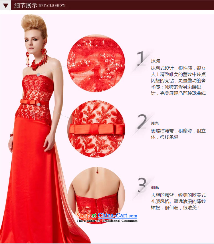 Creative Fox evening dresses and sexy wiping the Chest on the drilling of marriage bow tie dinner dress red bride evening drink service banquet long gown long skirt 30380 color pictures picture, prices, L brand platters! The elections are supplied in the national character of distribution, so action, buy now enjoy more preferential! As soon as possible.