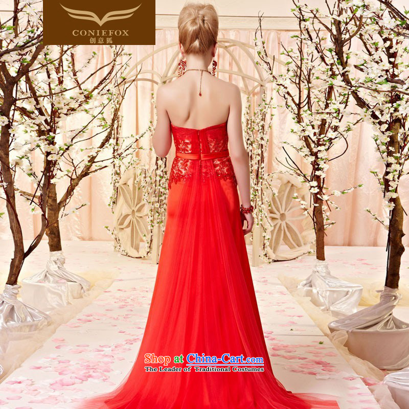 Creative Fox evening dresses and sexy wiping the Chest on the drilling of marriage bow tie dinner dress red bride evening drink service banquet long gown long skirt 30380 picture color L, creative Fox (coniefox) , , , shopping on the Internet