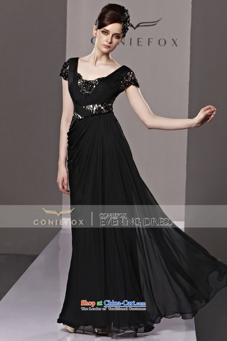 Creative Fox evening dress black dress and sexy banquet stylish evening drink served long silk dress dresses annual meeting under the auspices of dress 81285  S pictures, price black, brand platters! The elections are supplied in the national character of distribution, so action, buy now enjoy more preferential! As soon as possible.