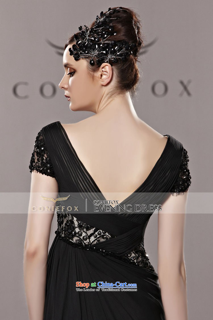Creative Fox evening dress black dress and sexy banquet stylish evening drink served long silk dress dresses annual meeting under the auspices of dress 81285  S pictures, price black, brand platters! The elections are supplied in the national character of distribution, so action, buy now enjoy more preferential! As soon as possible.