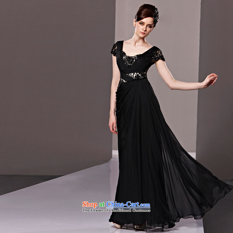 Creative Fox evening dress black dress and sexy banquet stylish evening drink served long silk dress dresses annual meeting presided over 81285 Black S creative dress Fox (coniefox) , , , shopping on the Internet