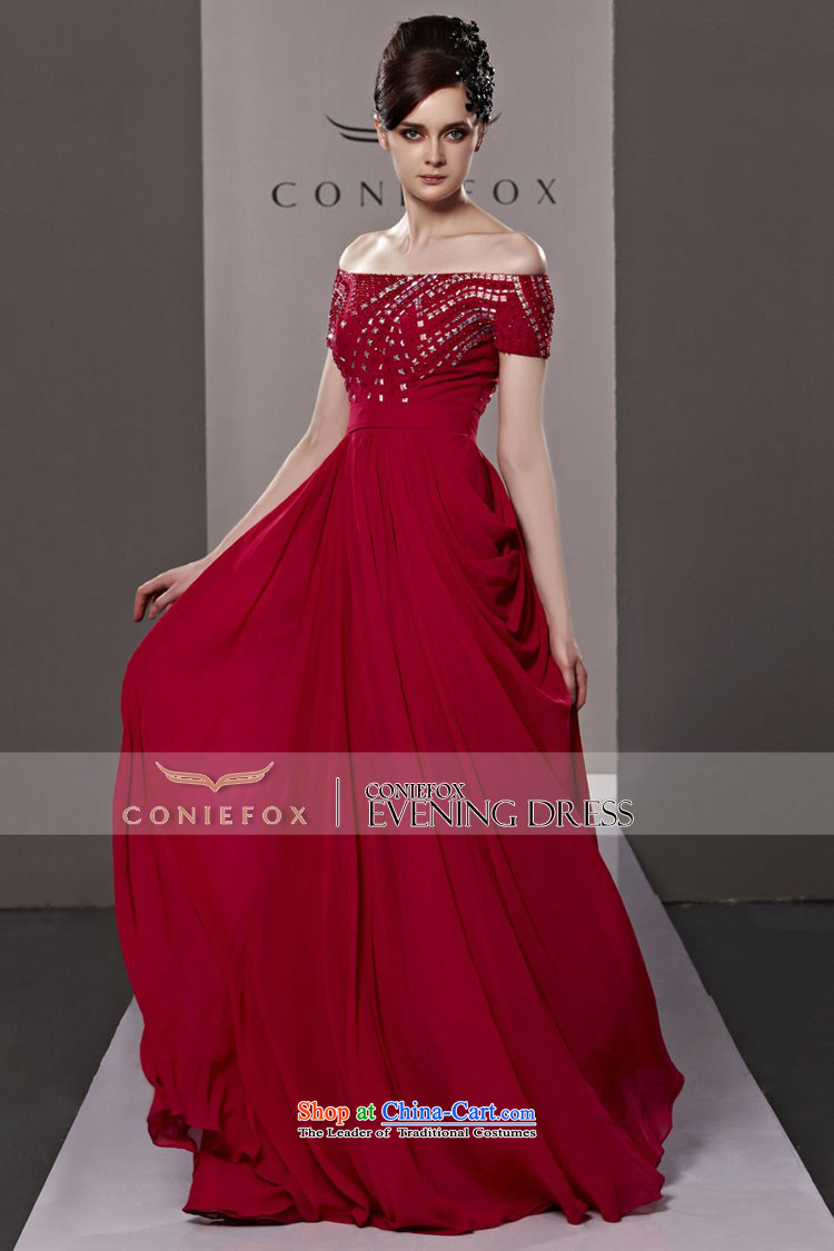 Creative Fox evening dresses and sexy word shoulder red bride wedding dress noble diamond long gown bows to the autumn and winter jackets skirt   81288 color pictures picture, prices, M brand platters! The elections are supplied in the national character of distribution, so action, buy now enjoy more preferential! As soon as possible.