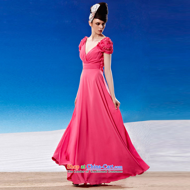 Creative Fox evening dresses 2015 new marriage deep V dress, bridal dresses and slender graphics evening drink service pink dresses skirt 81290 color pictures , creative Fox (coniefox) , , , shopping on the Internet