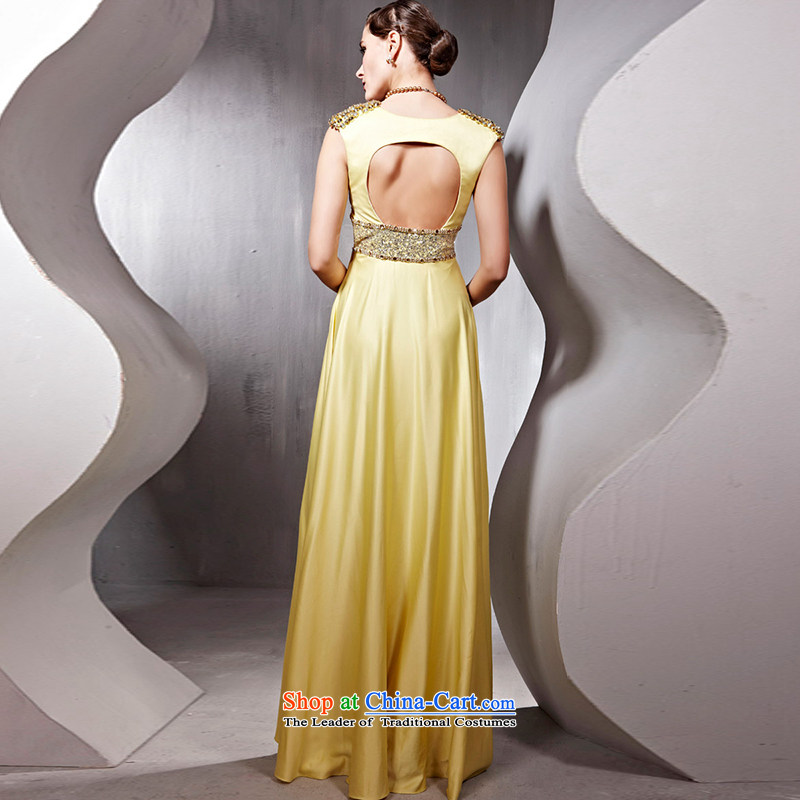 Creative Fox evening dress shoulders banquet dinner dress gold Sau San evening dresses Palace followed under the auspices of the annual concert dresses long dresses 56696 S creative fox yellow ( , , , ) coniefox shopping on the Internet