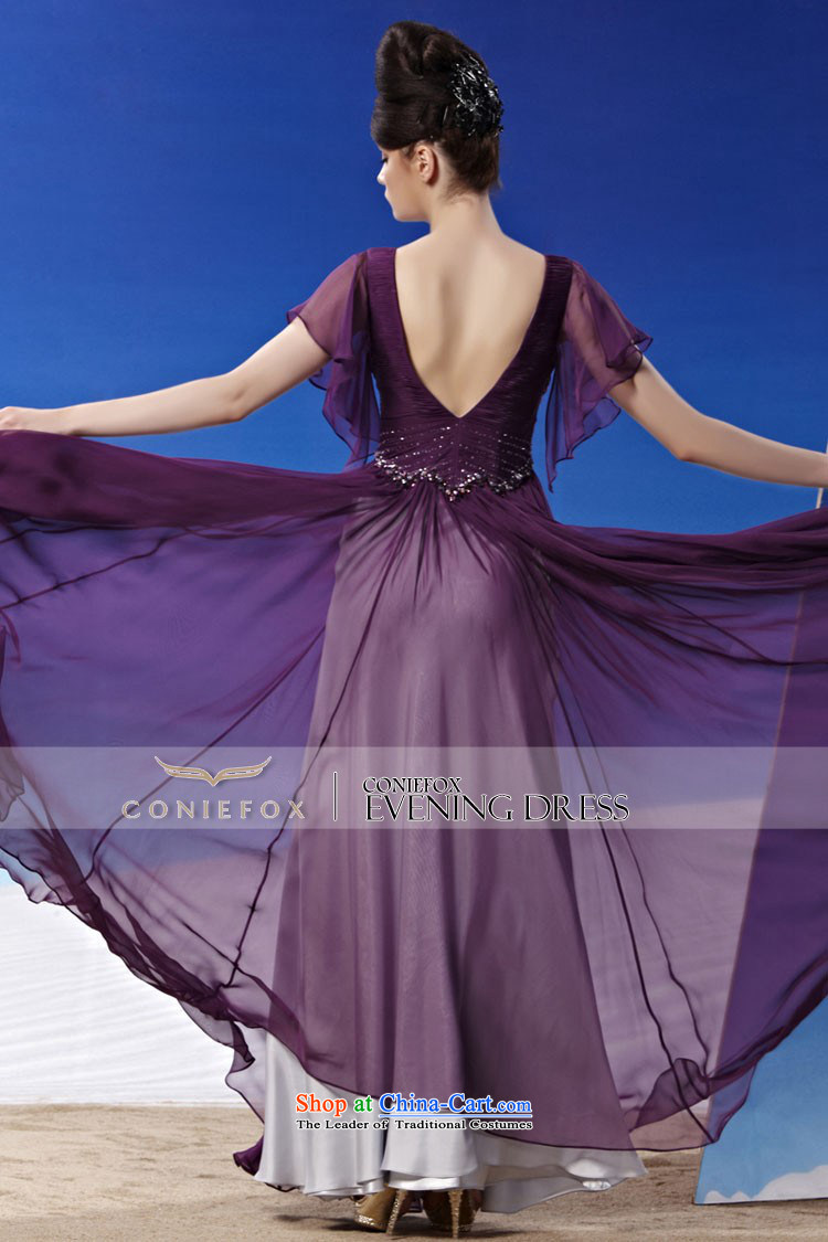 Creative Fox evening dresses purple noble long banquet evening dresses and sexy Deep v evening drink annual service will show dress long skirt 81332 color pictures picture, prices, M brand platters! The elections are supplied in the national character of distribution, so action, buy now enjoy more preferential! As soon as possible.