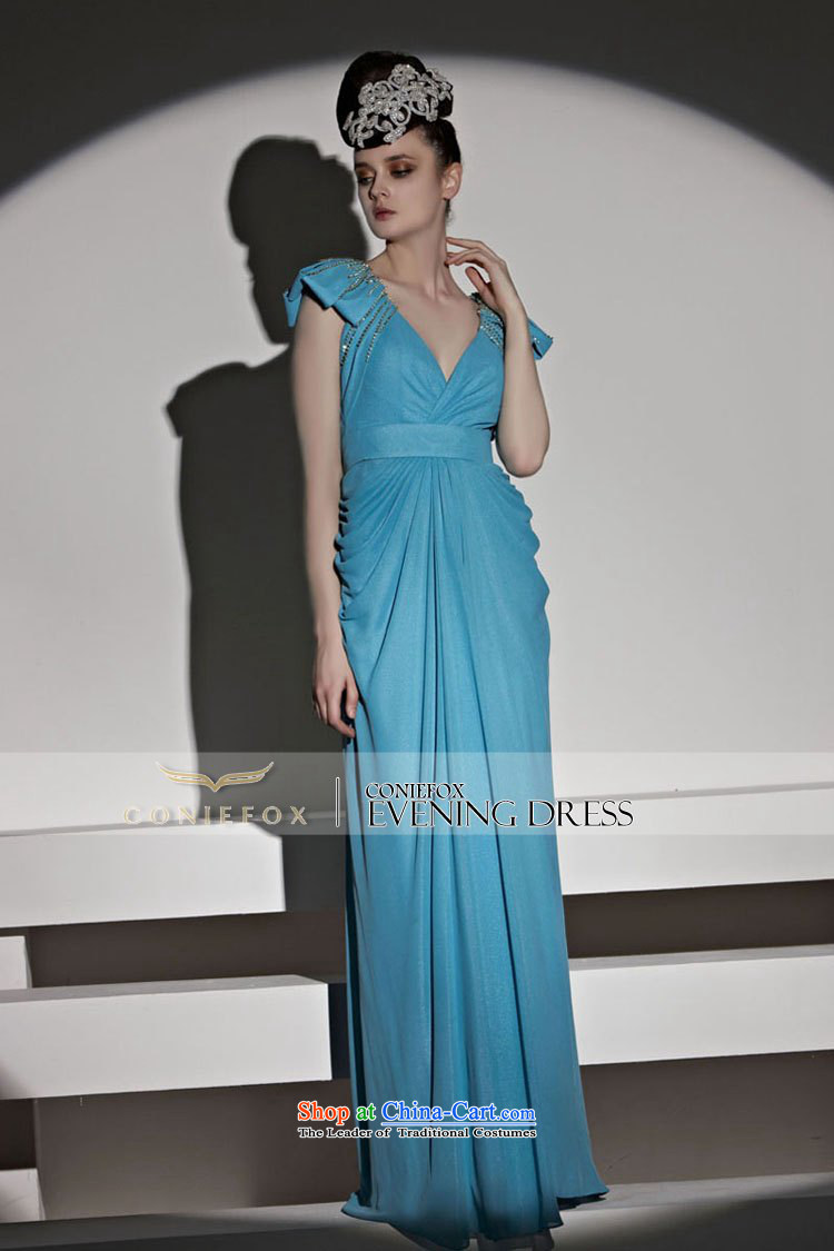 Creative Fox evening dress autumn and winter new sexy deep V dress banquet service elegant dresses bows long skirt 81205 picture color XXL western picture, prices, brand platters! The elections are supplied in the national character of distribution, so action, buy now enjoy more preferential! As soon as possible.