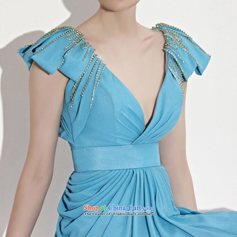 Creative Fox evening dress autumn and winter new sexy deep V dress banquet service elegant dresses bows long skirt western 81205 color picture XXL, creative Fox (coniefox) , , , shopping on the Internet