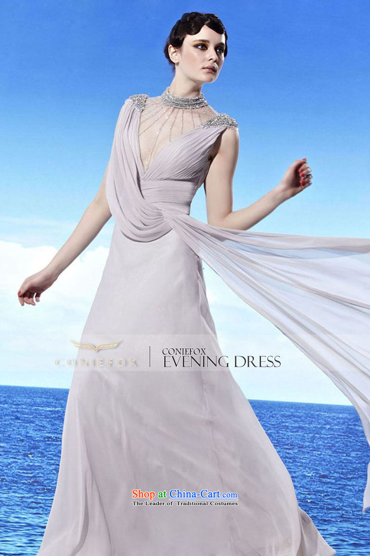 The kitsune elegant evening dress creative long sexy deep V dress uniform fashion show bows banquet dress evening dresses moderator 56902 gray XL Photo, prices, brand platters! The elections are supplied in the national character of distribution, so action, buy now enjoy more preferential! As soon as possible.
