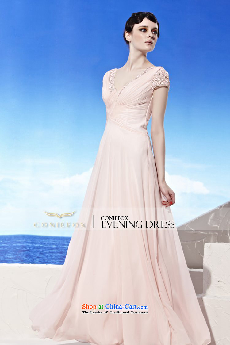 Annual Meeting of the creative dress under the auspices of the Kitsune dress banquet long sexy V-Neck evening dress bride wedding dress bridesmaid dress skirts Sau San 56919 pink S picture, prices, brand platters! The elections are supplied in the national character of distribution, so action, buy now enjoy more preferential! As soon as possible.