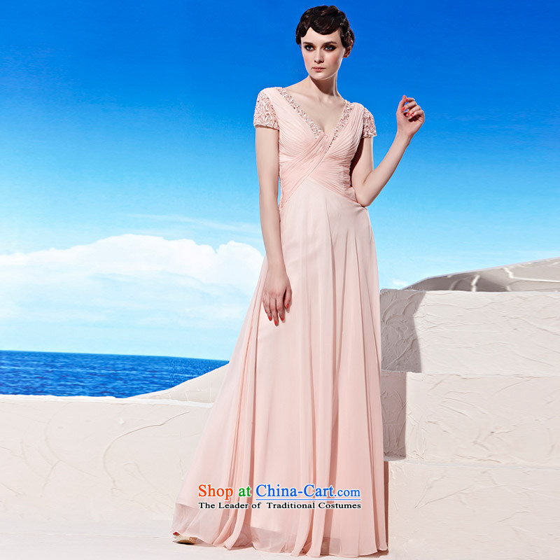 Annual Meeting of the creative dress under the auspices of the Kitsune dress banquet long sexy V-Neck evening dress bride wedding dress bridesmaid dress skirts Sau San 56919 pink S, creative Fox (coniefox) , , , shopping on the Internet