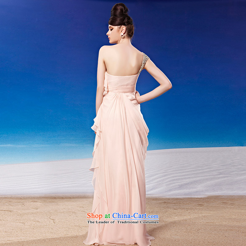 Annual Meeting of the creative dress under the auspices of the Kitsune dresses long skirt pink single shoulder length of sexy bride wedding dress bridesmaid dress banquet service 81229 color photo of bows XL, creative Fox (coniefox) , , , shopping on the Internet