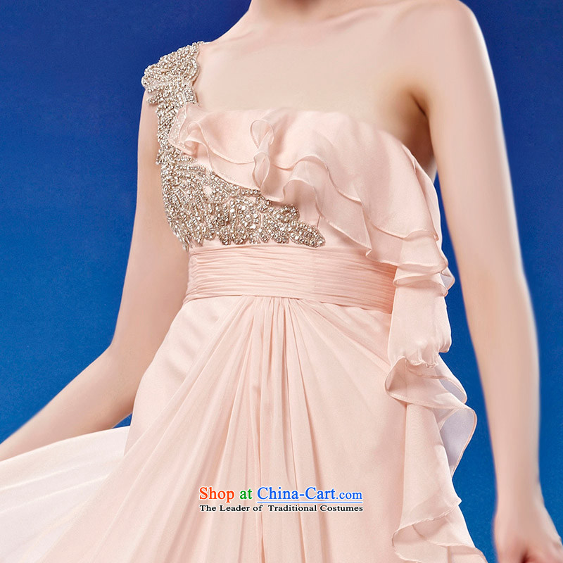 Annual Meeting of the creative dress under the auspices of the Kitsune dresses long skirt pink single shoulder length of sexy bride wedding dress bridesmaid dress banquet service 81229 color photo of bows XL, creative Fox (coniefox) , , , shopping on the Internet