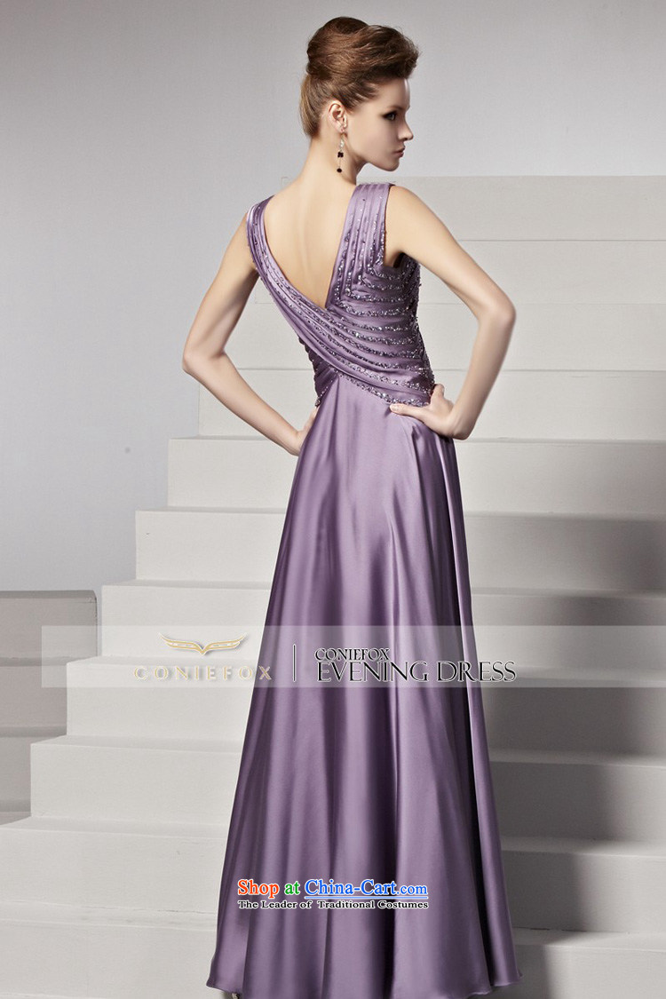 Creative Fox evening dress autumn and winter new long sexy purple shoulders V-Neck evening dress annual meeting under the auspices of dress skirt banquet evening drink service 81358 color pictures picture, prices, M brand platters! The elections are supplied in the national character of distribution, so action, buy now enjoy more preferential! As soon as possible.