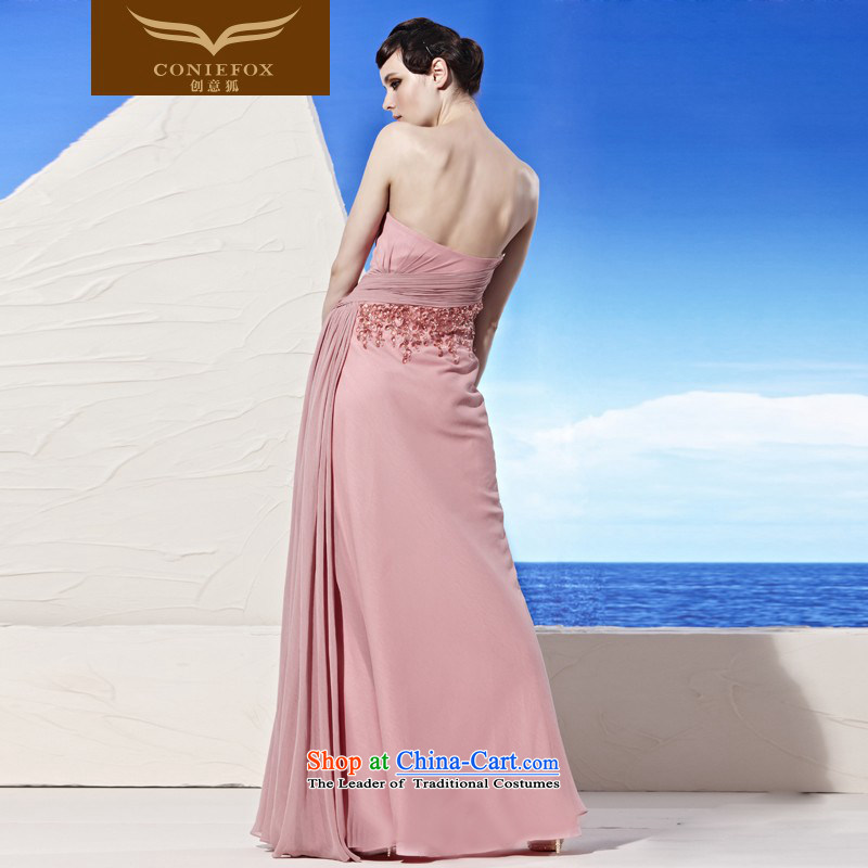 Creative Fox evening dresses pink tissue chest bride wedding dress elegant long bridesmaid dress banquet services under the auspices of the annual bows dress skirt 56926 pink XL, creative Fox (coniefox) , , , shopping on the Internet