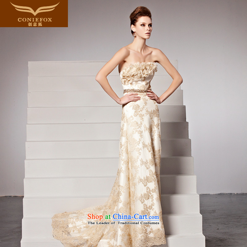 The kitsune dress creative new bride dresses and Chest Flower bows to stylish tail evening dress_ annual meeting presided over long elegant dress 81502 color pictureL