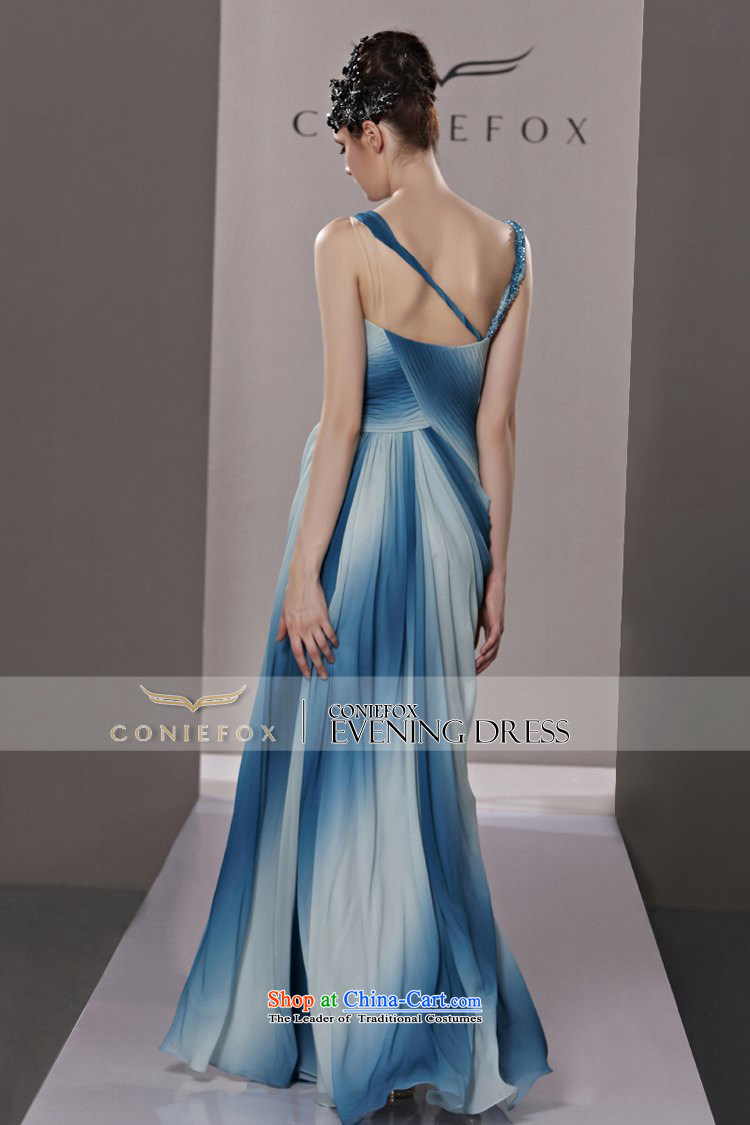 Creative Fox evening dress blue gradient straps and sexy evening dresses toasting champagne evening dress uniform fashion presided over diamond dress 81295 will picture color L photo, prices, brand platters! The elections are supplied in the national character of distribution, so action, buy now enjoy more preferential! As soon as possible.