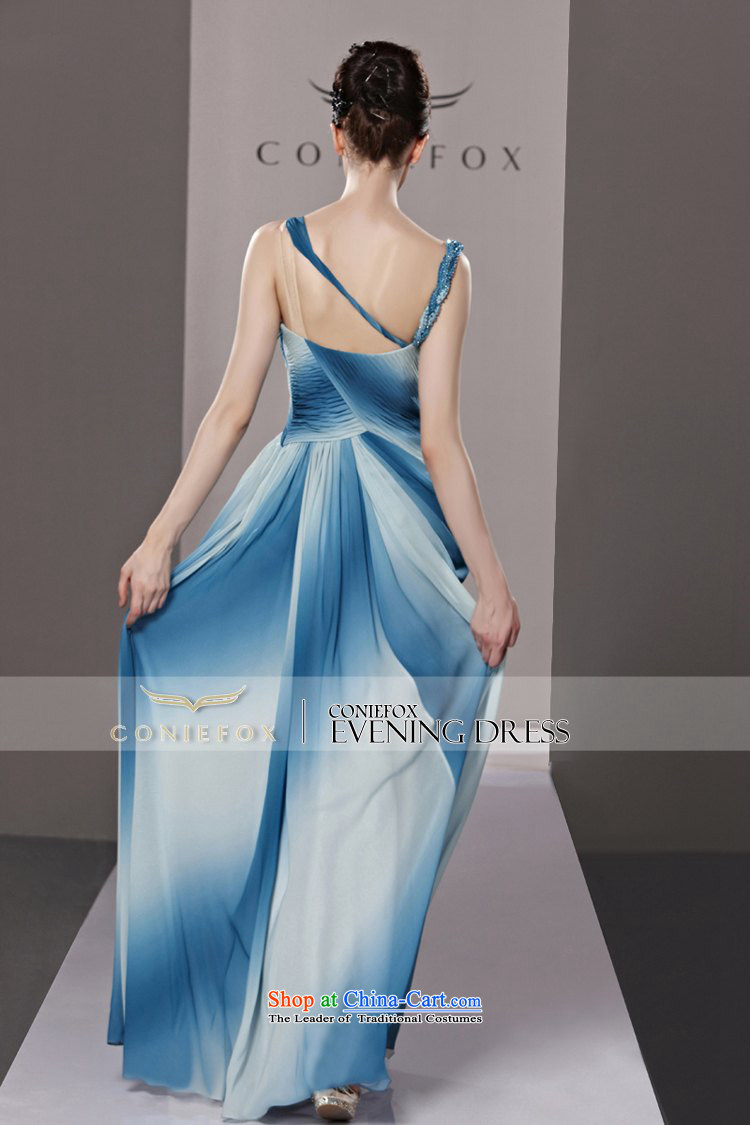 Creative Fox evening dress blue gradient straps and sexy evening dresses toasting champagne evening dress uniform fashion presided over diamond dress 81295 will picture color L photo, prices, brand platters! The elections are supplied in the national character of distribution, so action, buy now enjoy more preferential! As soon as possible.