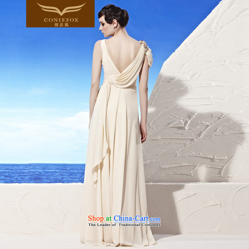 Creative Fox evening dress western deep V chiffon evening dresses long dresses elegance evening drink services under the auspices of the annual meeting to align the picture 56939 dress color XL, creative Fox (coniefox) , , , shopping on the Internet