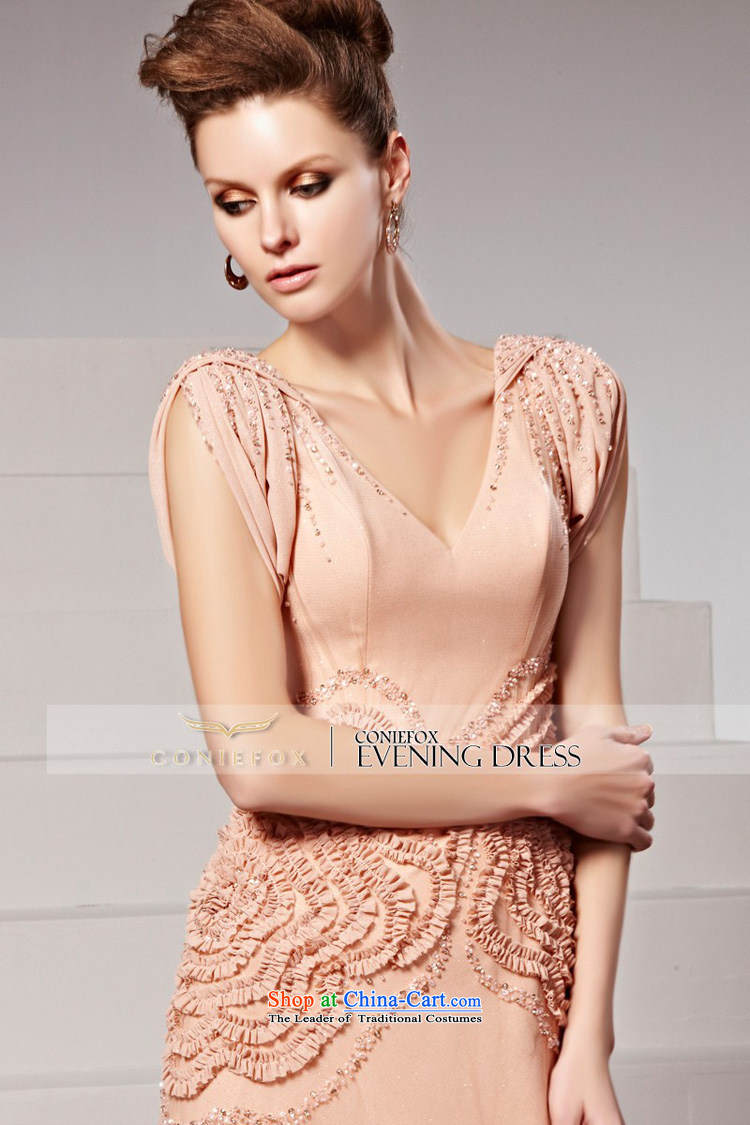 Creative Fox evening dresses and sexy deep V bridal dresses sweet pink drink service dresses elegance long tail wedding dress photo color L Photo 81510, prices, brand platters! The elections are supplied in the national character of distribution, so action, buy now enjoy more preferential! As soon as possible.