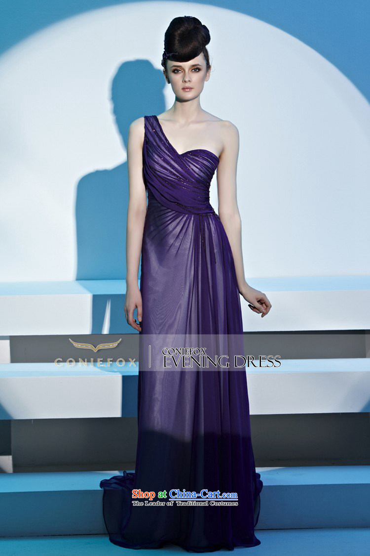 Creative Fox evening dresses and sexy shoulder purple banquet evening dresses bride evening drink served long will preside over long skirt 81306 dress Sau San picture color S picture, prices, brand platters! The elections are supplied in the national character of distribution, so action, buy now enjoy more preferential! As soon as possible.