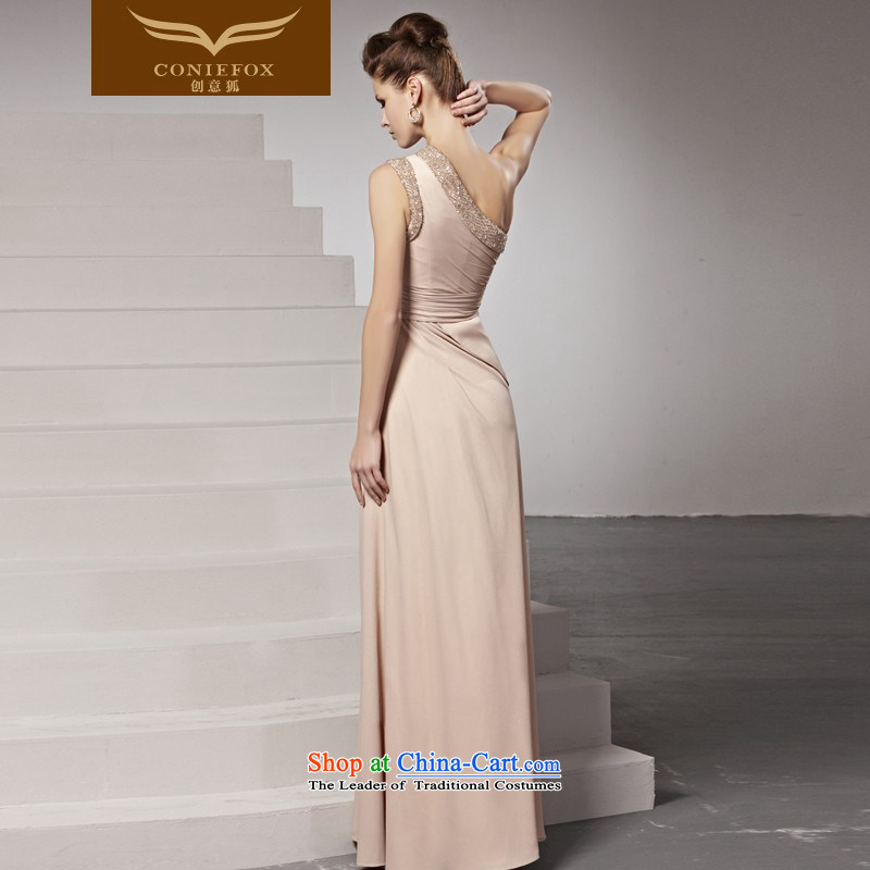 Creative Fox evening dresses banquet Sau San long temperament evening dress fell onto the ground exhibition dress long skirt evening dress under the auspices of the Annual Services 81515 color photo of bows XL, creative Fox (coniefox) , , , shopping on the Internet