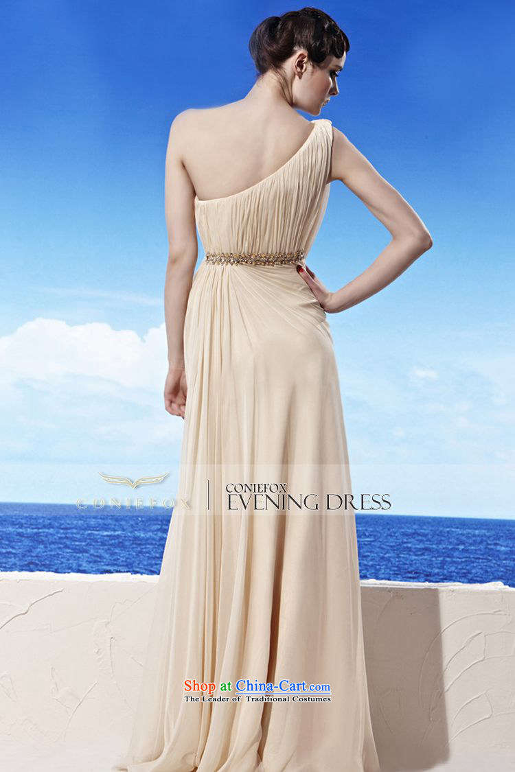 The kitsune elegant evening dress creative shoulder apricot evening drink served long gown dresses reception dinner dress will preside over 56951 picture color pictures, prices, XL brand platters! The elections are supplied in the national character of distribution, so action, buy now enjoy more preferential! As soon as possible.