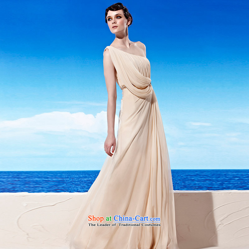 The kitsune elegant evening dress creative shoulder apricot evening drink served long gown dresses reception dinner dress will preside over 56951 picture color XL, creative Fox (coniefox) , , , shopping on the Internet
