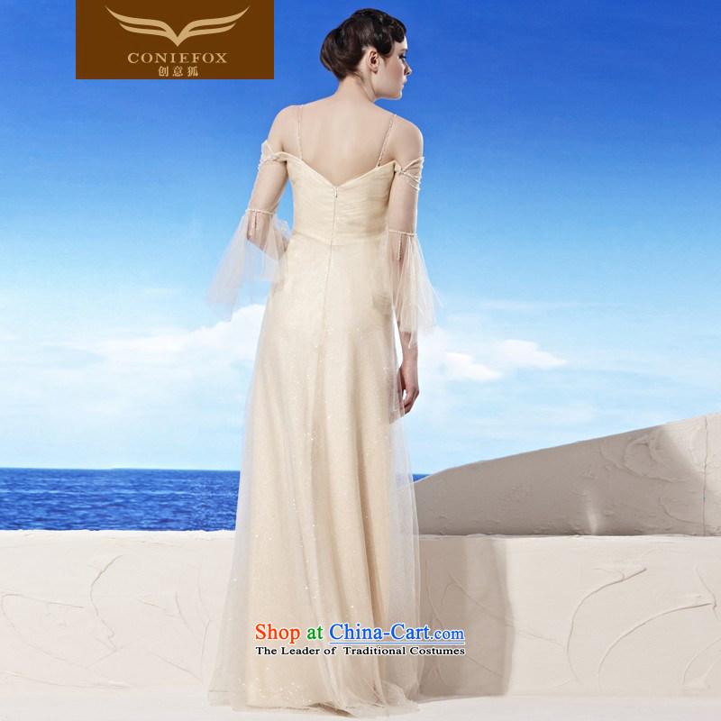 The kitsune elegant evening dress creative long lifting strap to dress the new bride services bows evening banquet dress dresses moderator dress 56955 color picture XXL, creative Fox (coniefox) , , , shopping on the Internet